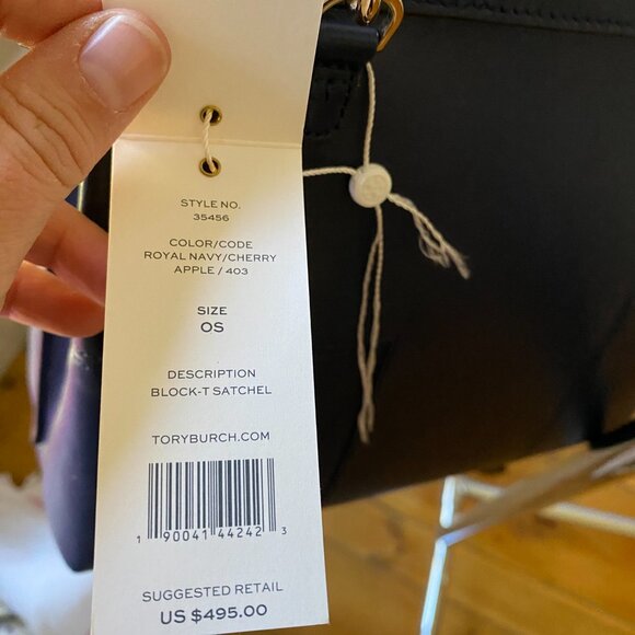 Tory Burch Block T Satchel - New With Tags - Picture 5 of 7